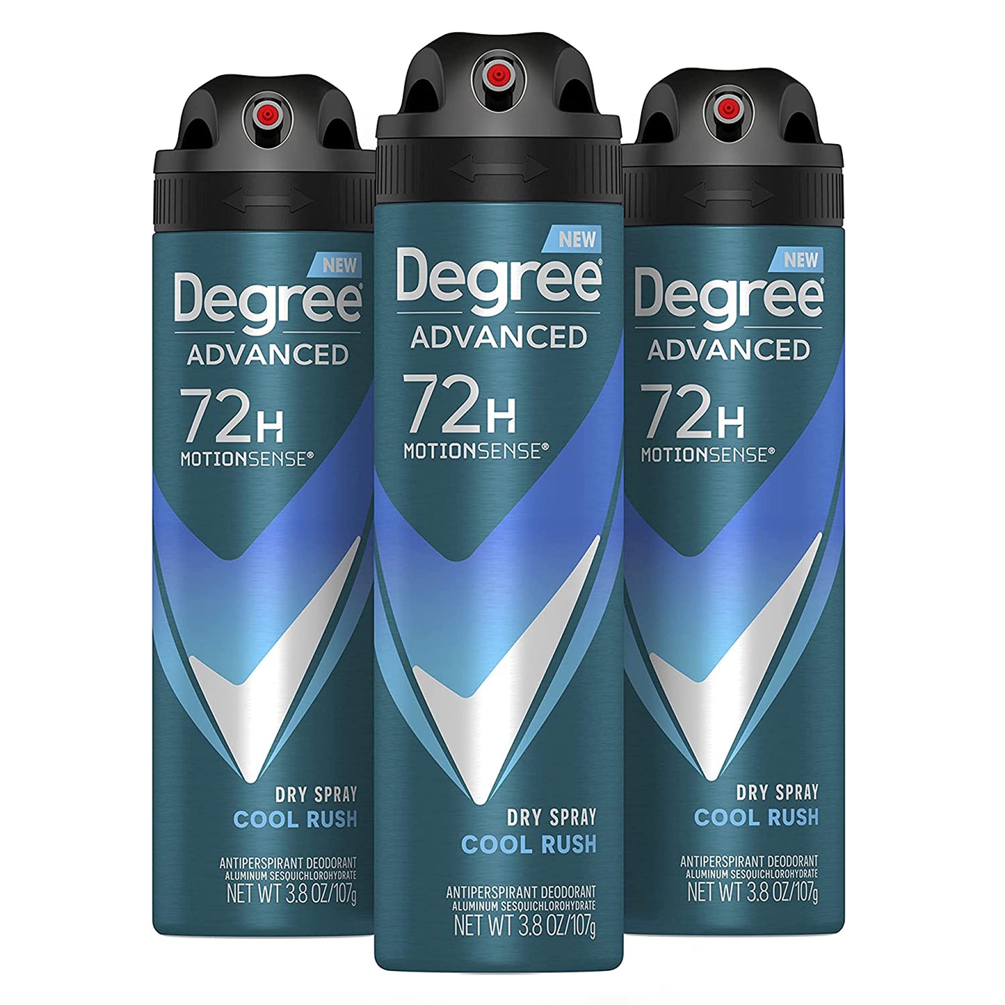 Degree Men Antiperspirant Deodorant Dry Spray Cool Rush 3 count Deodorant for Men With MotionSense Technology 3.8 oz Beauty and Personal Care Degree