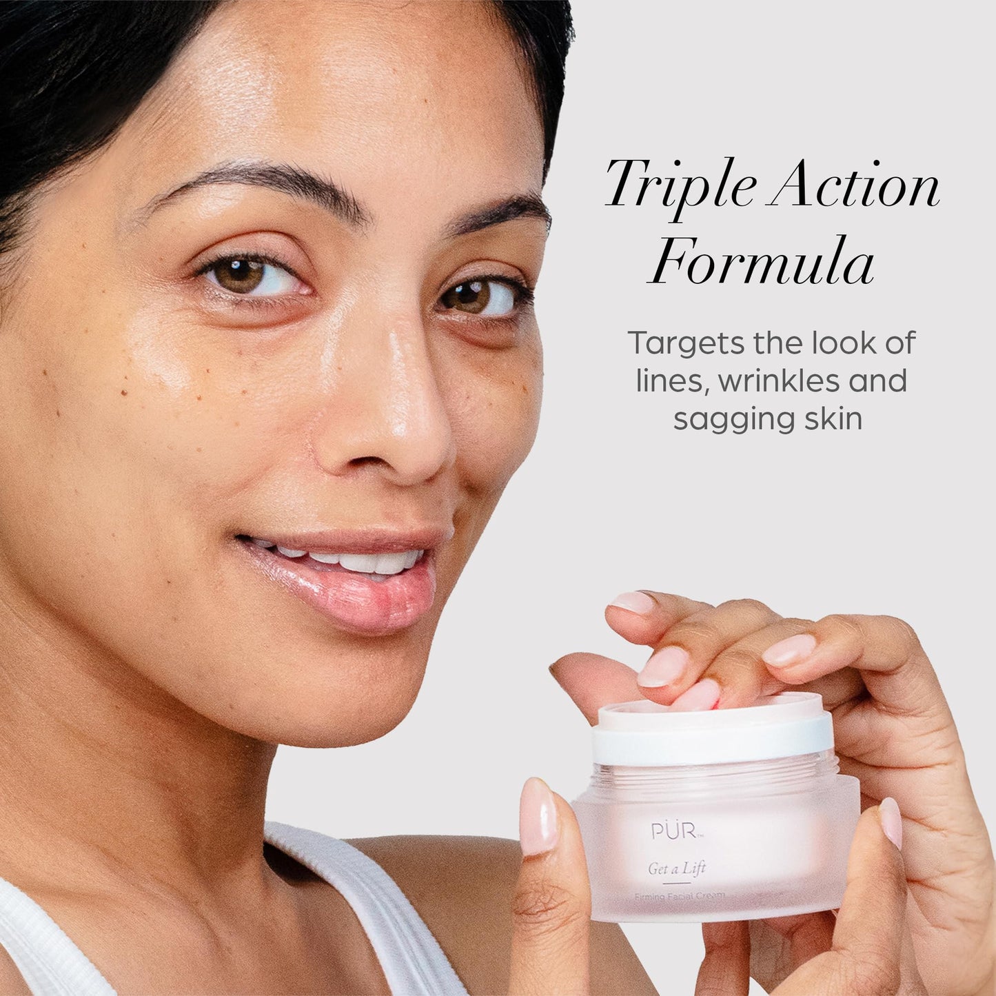 PÜR MINERALS Firming Facial Cream, Get a Lift by Triple-Action Lightweight Moisturizer for Face & Neck Tightens Sagging Skin & Restores Firmness Beauty & Personal Care PÜR MINERALS