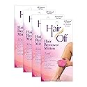 Hair Off Hair Remover Mitten - All-Natural, Painless & Chemical Free - Full Body Hair Removal - Slows & Lessens Regrowth - Exfoliates Skin (3 Mittens Beauty & Personal Care Hair Off