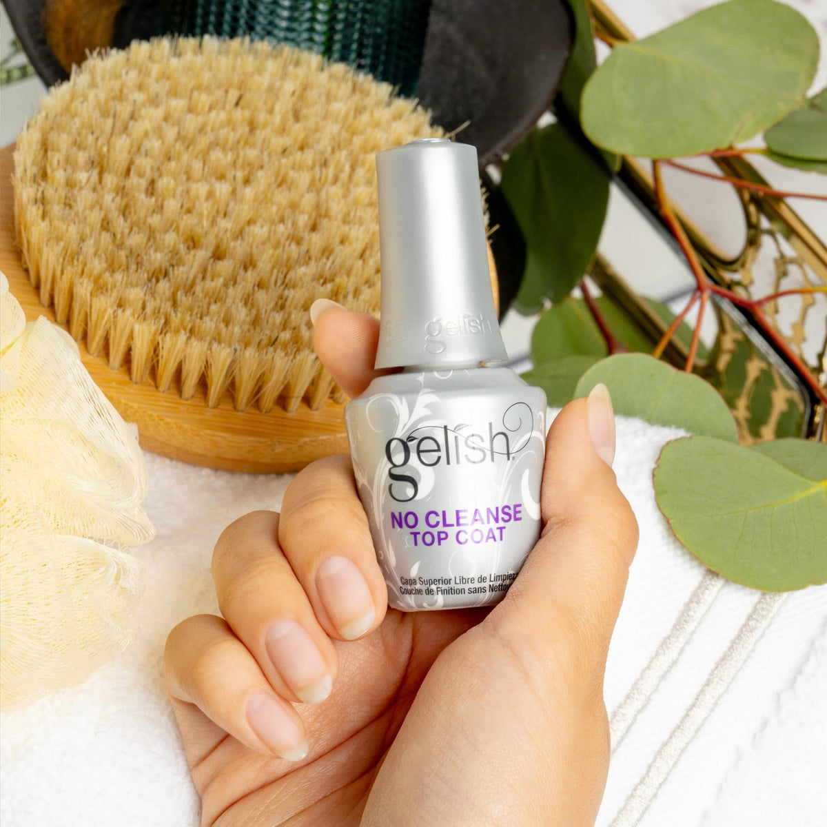 Gelish No-Cleanse No Wipe UV/LED Gel Nail Polish Top Coat Sealer, 15mL