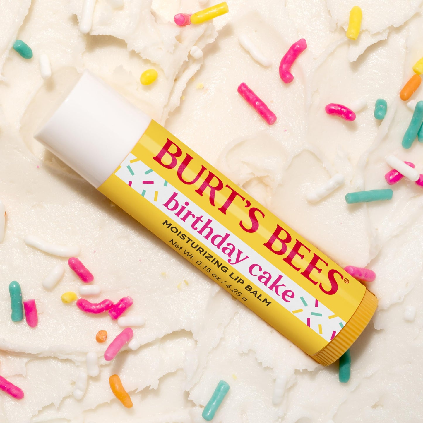 Burt's Bees Birthday Cake Lip Balm, Tint-Free, Natural Origin Lip Care, 1 Tube, 0.15 oz. Beauty and Personal Care Burt's Bees