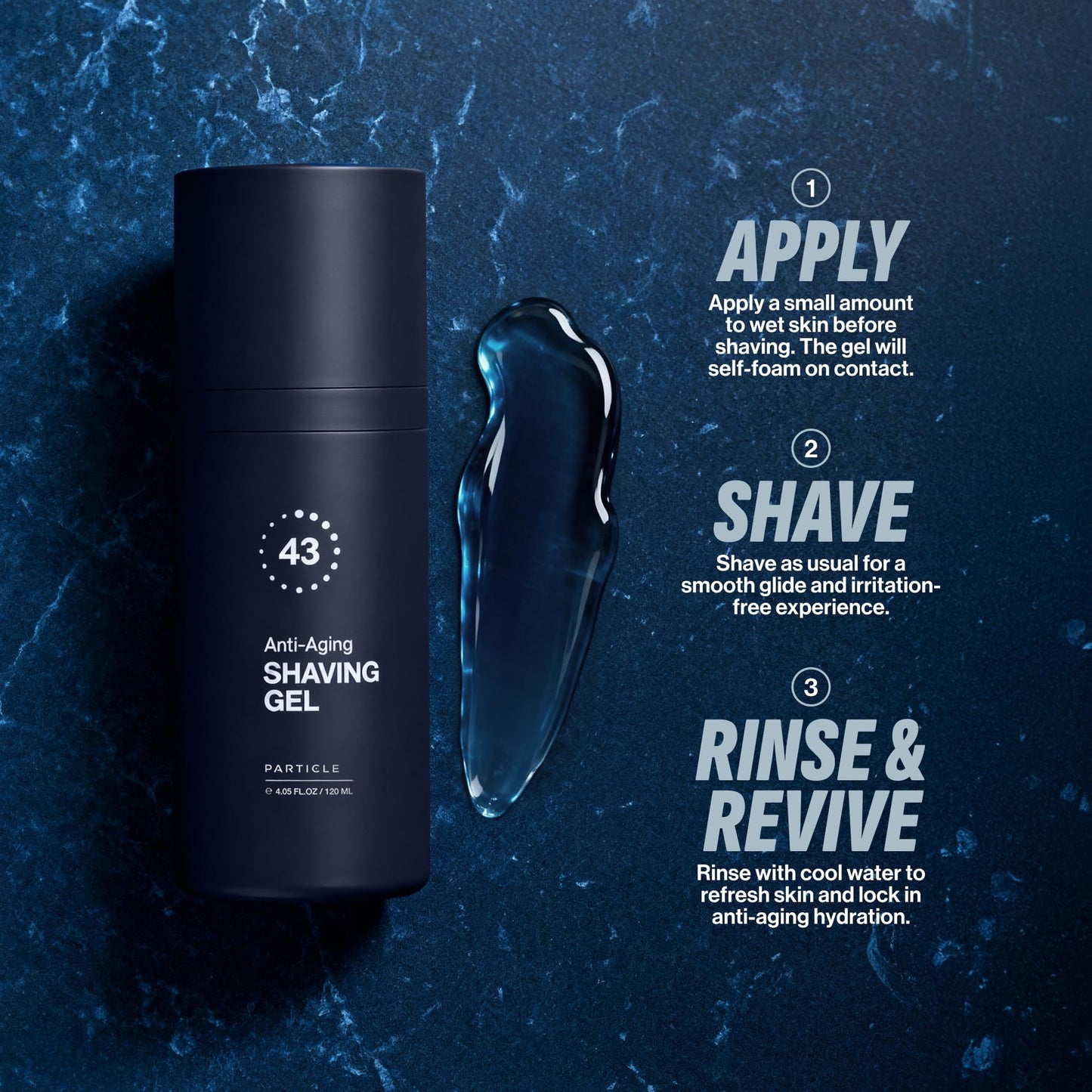 Particle Anti Aging Shaving Gel for Men, Helps Reduce the Appearance of Wrinkles, Firm and Tighten Your Skin with Every Shave in Just 43 Seconds (4.05 Beauty and Personal Care Particle