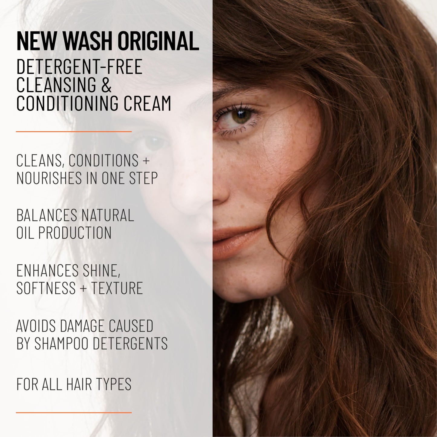 Hairstory New Wash Original - Detergent Free Shampoo and Conditioner in One, Sulfate Free Cleansing Cream, Scalp Balancing, All Hair Types, 8 Fl Oz Beauty and Personal Care Hairstory