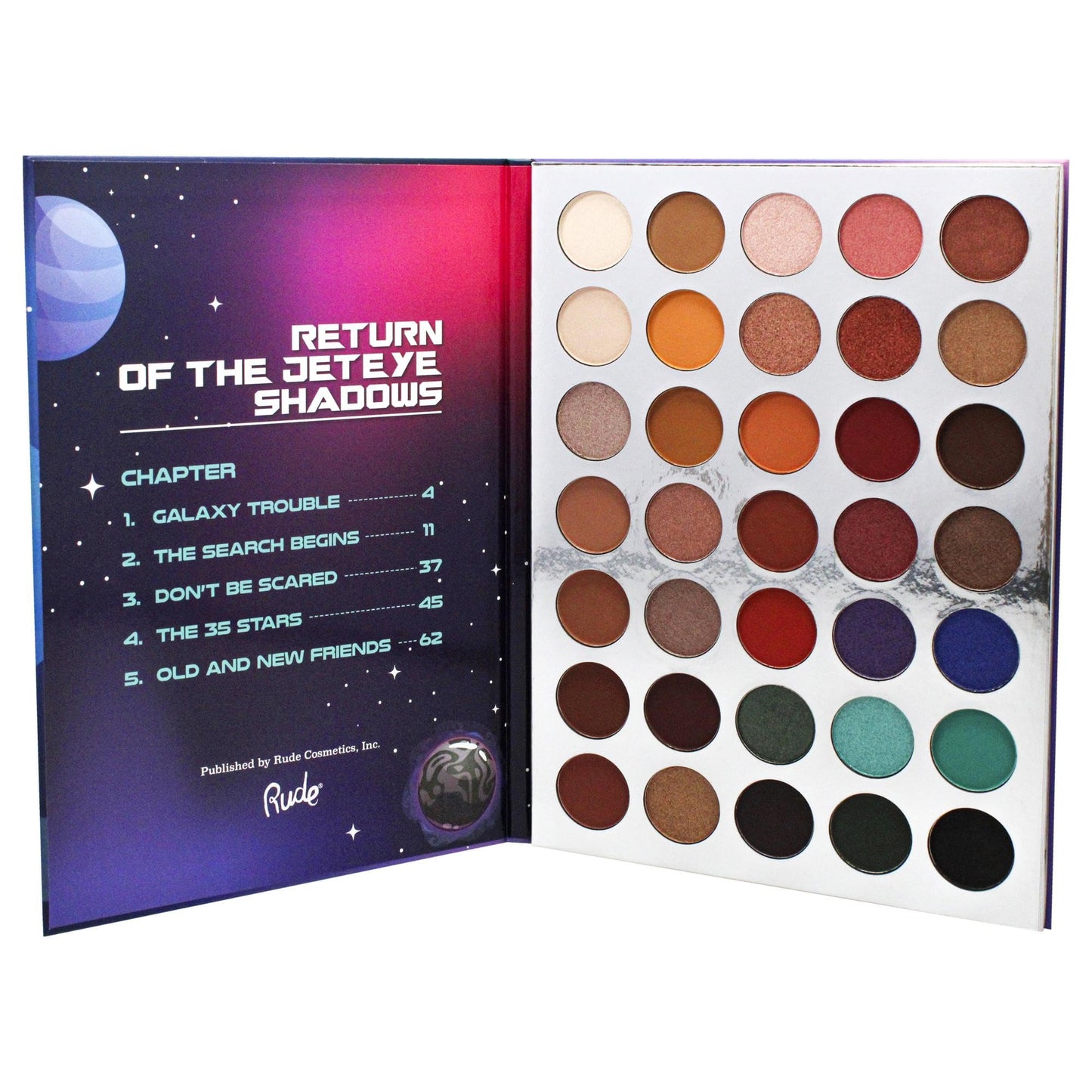 Rude Cosmetics Return of the Jeteye 35 Eyeshadows Palette - Book 4 for Women - 1.34 oz Eye Shadow Beauty & Personal Care RUDE