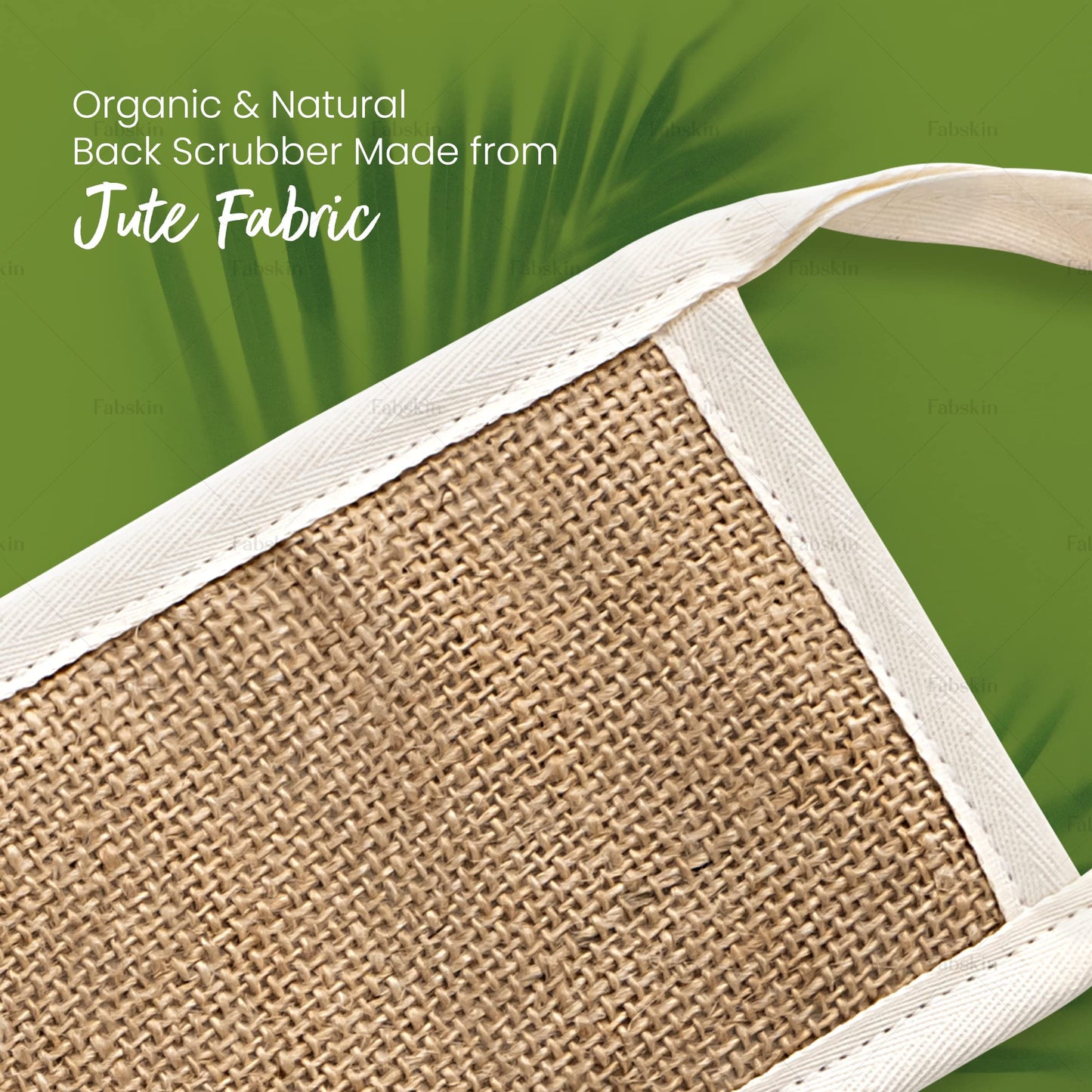 Fabskin Body Back Scrubber For Bathing - Made of Natural Organic Jute Fabric - Exfoliating & Deep Cleaning Back Scrub Belt Brush - For Men & Women Beauty and Personal Care FABSKIN