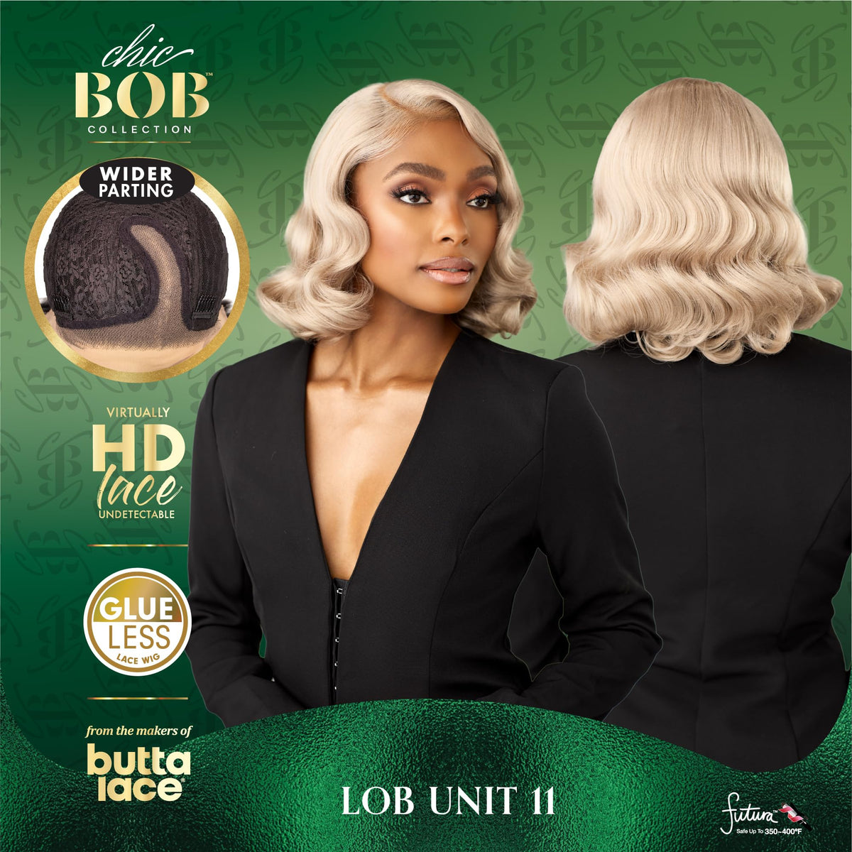 Sensationnel Chicbob Lace Frontwig-Lob Unit 11, LIGHTASHBROWN