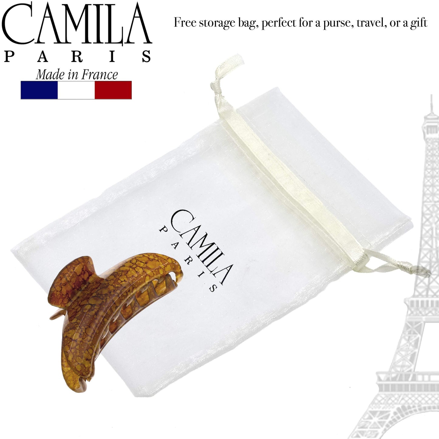 Camila Paris MP925 French Hair Clip for Women Thick Hair for Long Curly Wavy Hair, Girls Hair Claw Clips Jaw, Durable Styling Big Claw Clip for Thick Beauty & Personal Care Camila