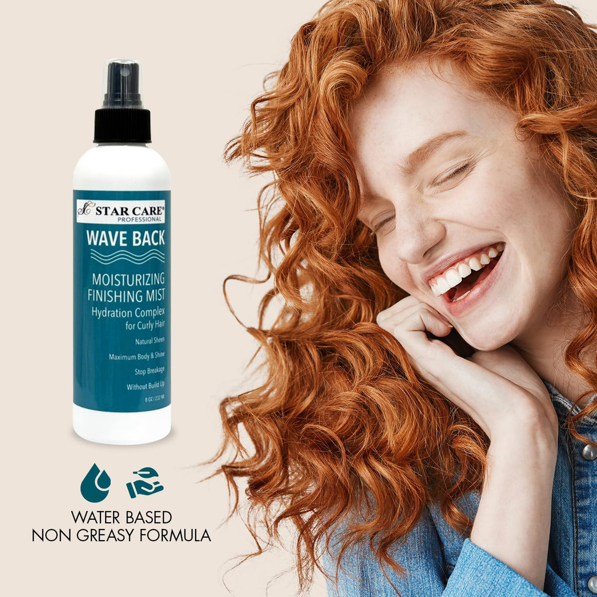 STAR CARE Wave Back Moisturizing Finishing Curl Enhancing Mist Lightweight Hydrating Finishing Spray for Curly & Wavy Hair Frizz Control & Shine Beauty & Personal Care STAR CARE