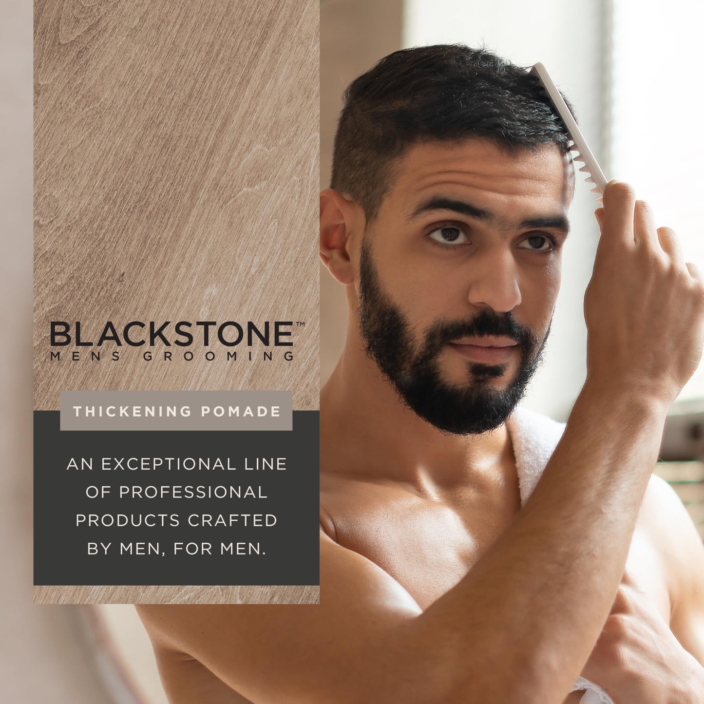 Blackstone Men's Grooming Hair Thickening Pomade - Pliable Hold with Matte Finish | Paraben & | Sea + Surf Scent (4 Oz) Beauty & Personal Care Blackstone