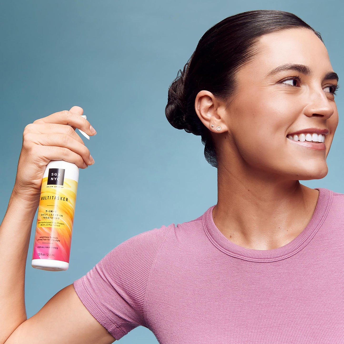 SGX NYC Multitasker 7-in-1 Daily Leave-In Treatment - Heat Protection Spray for Hair - Weightless Leave In Conditioner Spray with Biotin - 2 pc Beauty & Personal Care SGX NYC