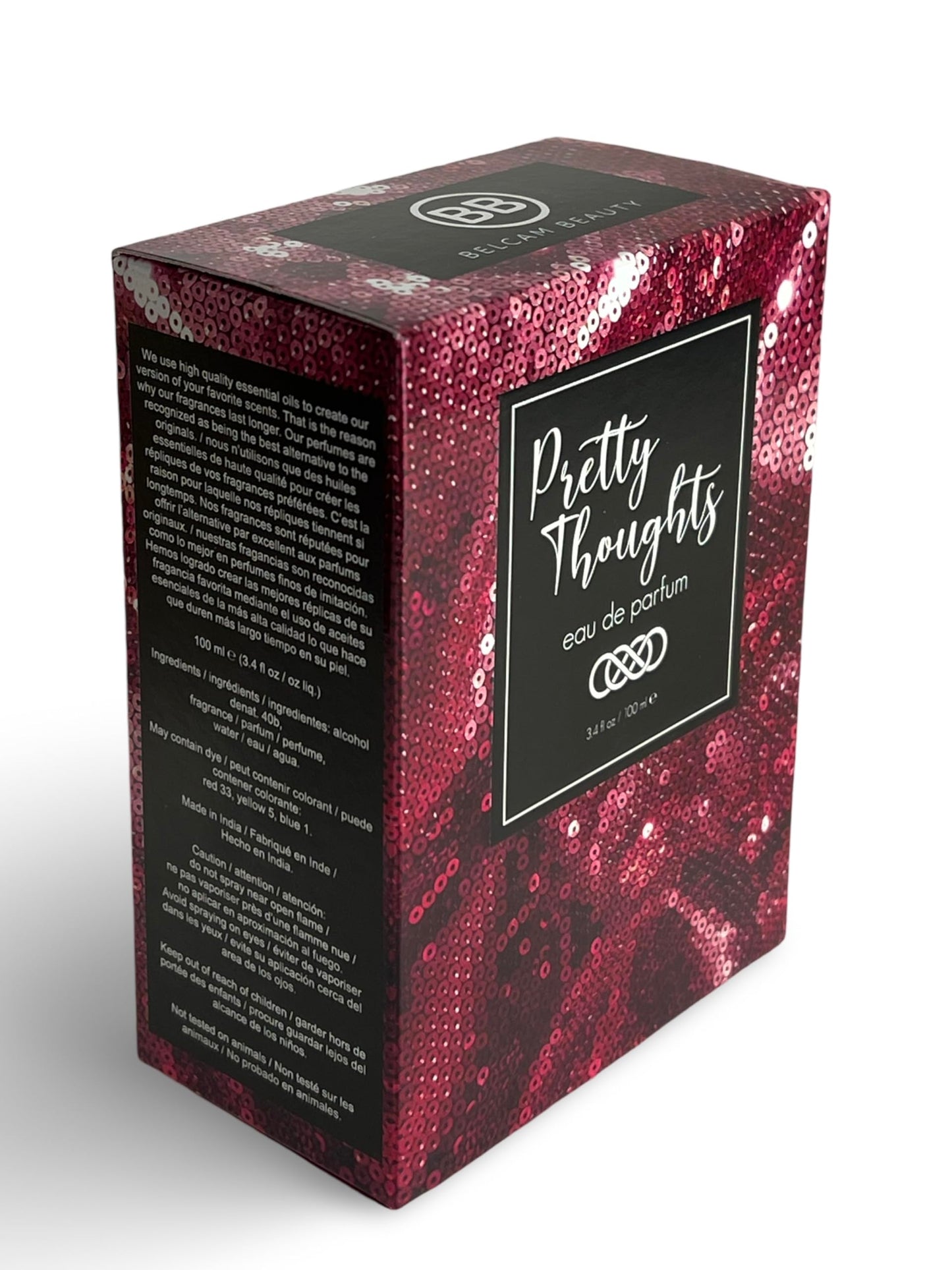 Belcam Beauty PRETTY THOUGHTS Women's Eau de Parfum, 3.4 Fl Oz, Iris, Raspberry Beauty & Personal Care Belcam Beauty
