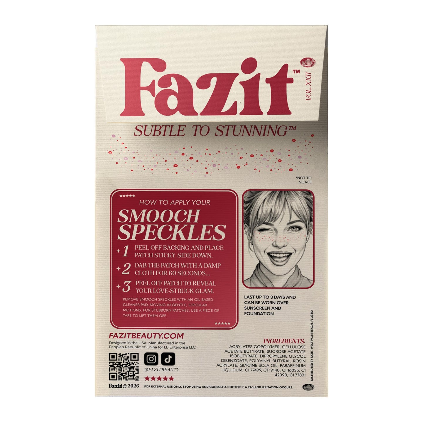 Fazit Makeup Patches - Smooch Speckles - Glow Up Make-Up Patches - Cute Glitter Makeup Accessories for Women - Cosmetic Glitter for Face Beauty & Personal Care Fazit