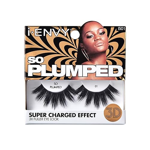 i-ENVY So Plumped False Eyelashes Super Charged Effect 3D False Lashes 1 PACK (Style 1) Beauty & Personal Care i•ENVY