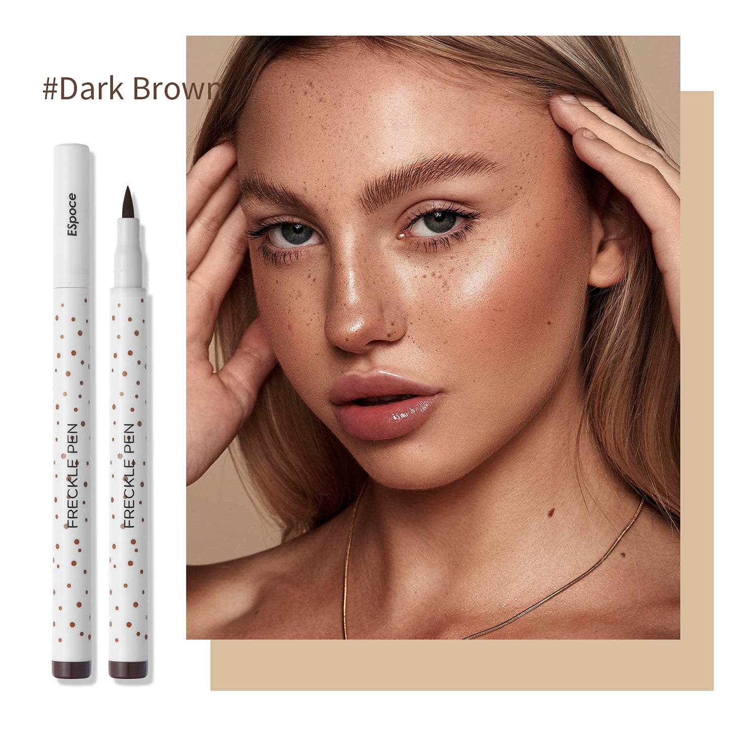 Marine Forest Freckle Pen 2 Colors Waterproof Long Lasting Quick Dry Small Spot Natural Like Face Freckle Makeup Pen, Dark Brown and Light Brown Beauty & Personal Care Marine Forest
