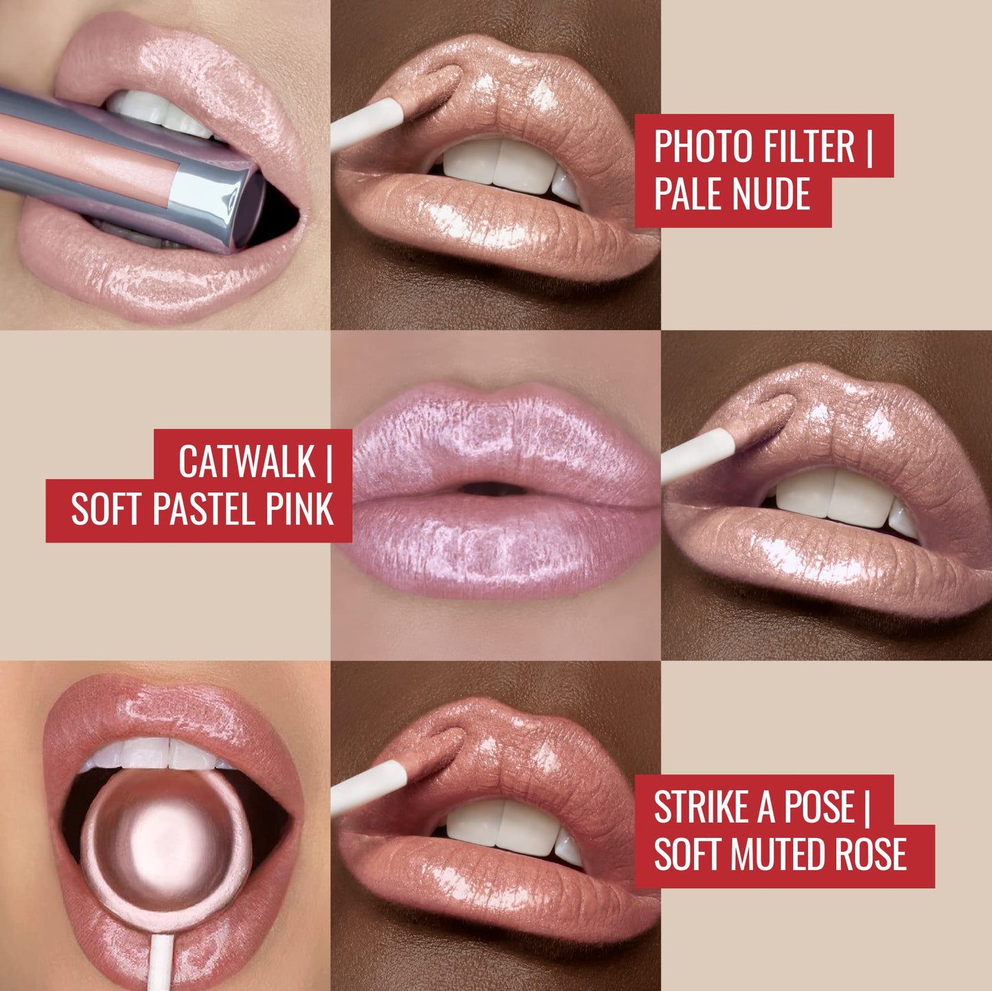Runway Rogue LuxGloss Lip Gloss Trio, High-Pigment Shimmer Lip Gloss Set, (‘Photo Filter’, ‘Catwalk’, ‘Strike a Pose’) Beauty & Personal Care Runway Rogue