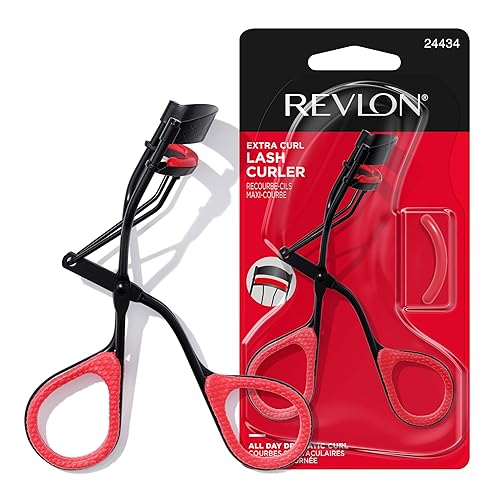 Revlon Extra Curl Lash Curler, Gives an All Day Dramatic Curl, with Finger Grips for a Non Slip Grip, Easy to Use, 1 Count Beauty & Personal Care REVLON