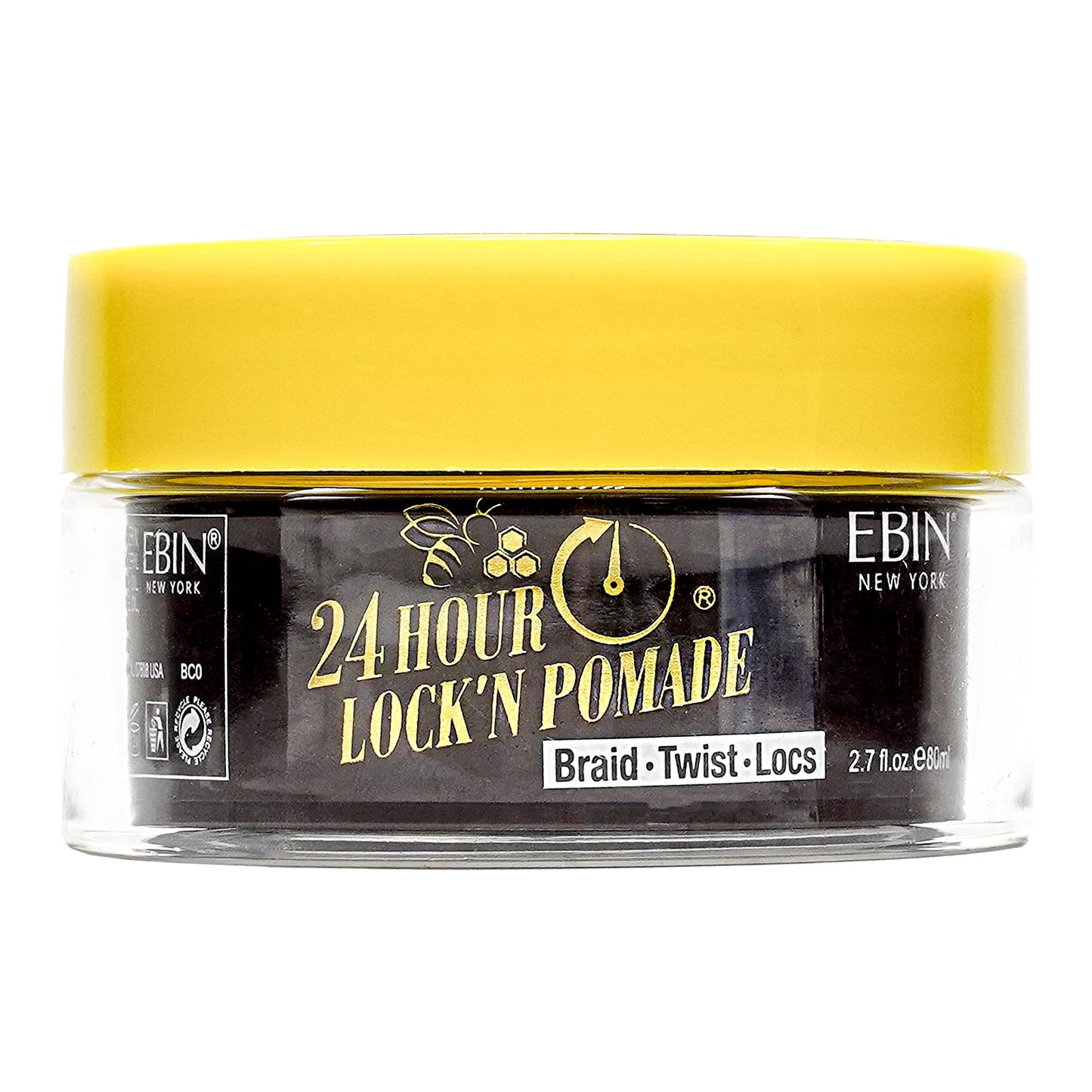 EBIN NEW YORK 24 HOUR LOCK'N POMADE Braid Formula Honey & Bee’s 2.7oz | Ideal for Braiding, Twisting, Edges | Extreme Firm Hold, High Shine | No Beauty & Personal Care EBIN NEW YORK