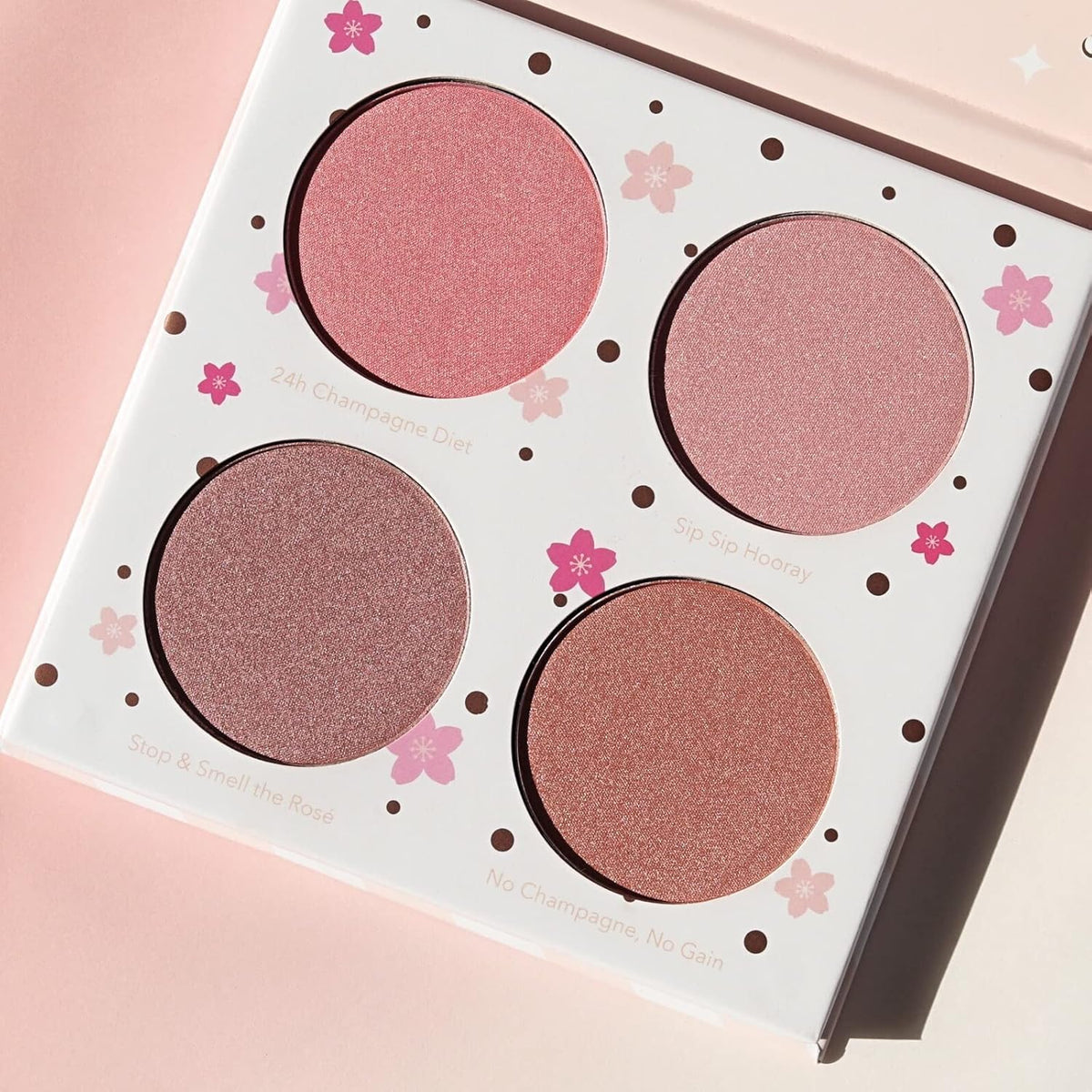 Beauty Bakerie Powder Blush Makeup Palette for Face & Cheeks, 4 Highlight