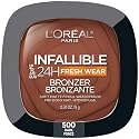 L'Oreal Paris Infallible Up to 24H Fresh Wear Soft Matte Longwear Bronzer. Waterproof, heatproof, Transfer, humidity and sweatproof, Dark, 0.31 oz Beauty & Personal Care L'Oreal Paris