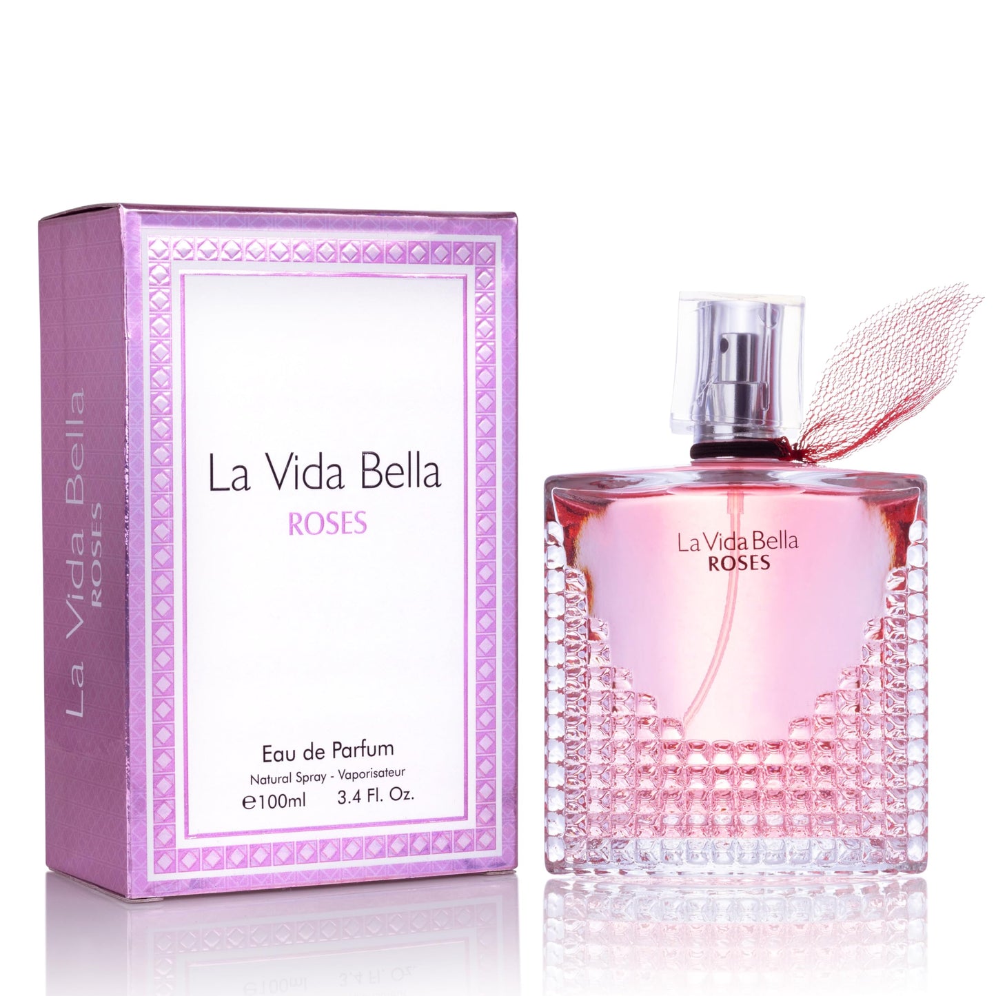 La Vida Bella Roses for Women Eau De Parfum - Floral Amber Fragrance that Combines Top Notes of Raspberry, Pink Pepper & Bergamot - Sugary Rush Beauty & Personal Care URBAN COLLECTION