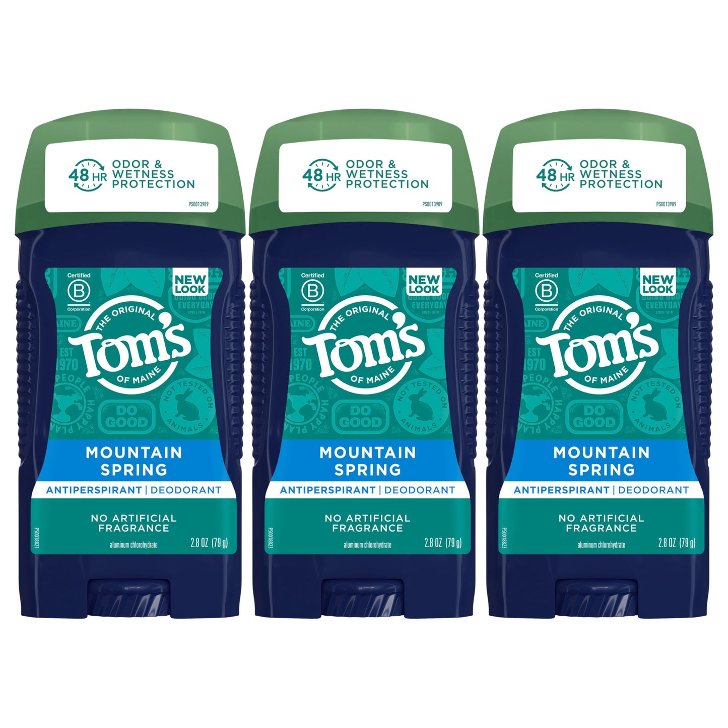 Tom's of Maine Antiperspirant Deodorant for Men, Mountain Spring, 2.8 oz. 3-Pack Beauty and Personal Care Tom's of Maine