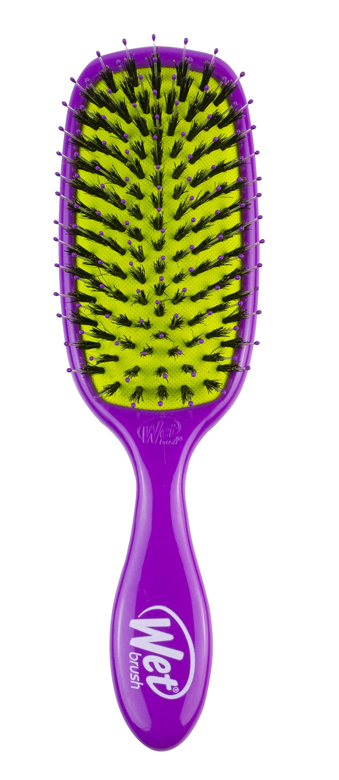 Wet Brush Shine Enhancer Hair Brush, Purple - Exclusive Ultra-soft IntelliFlex Bristles - Natural Boar Bristles Leave Hair Shiny And Smooth For All