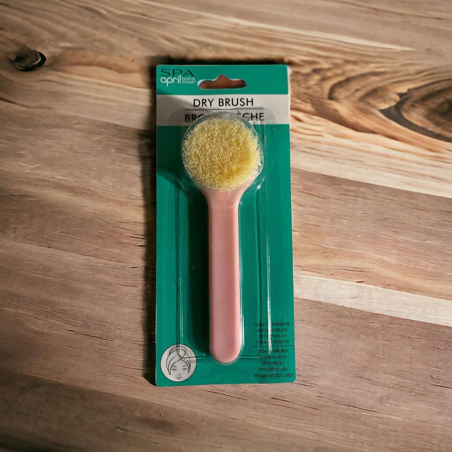Spa April Bath and Body Brush, Daily Exfoliating Brush, Pink Beauty and Personal Care SPA April Bath & Shower