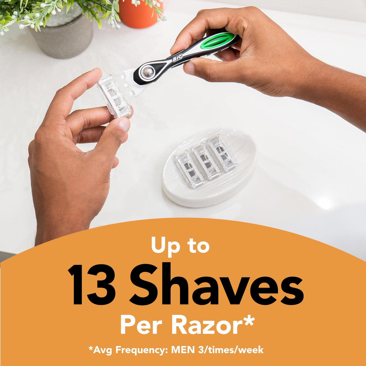 BIC Flex 5 Sensitive Men's 5-Blade Razor Refills, Clincally Proven for Sensitive Skin, 8 Refill Cartridges, 8-Pack Beauty and Personal Care BIC