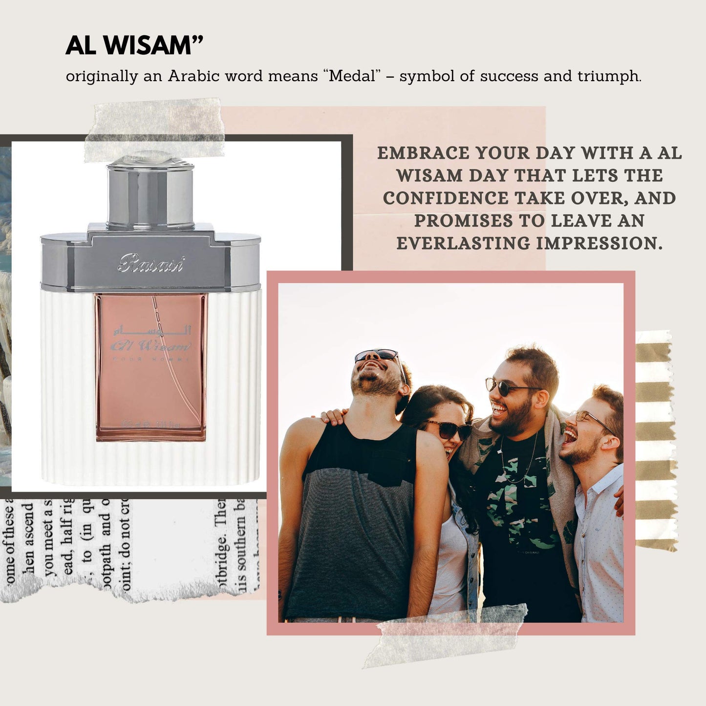 RASASI Al Wisam Day EDP for Men 100ML (3.40 oz) | sandalwood, musk, and amber | Signature Arabian Perfumery Perfumes Beauty & Personal Care RASASI