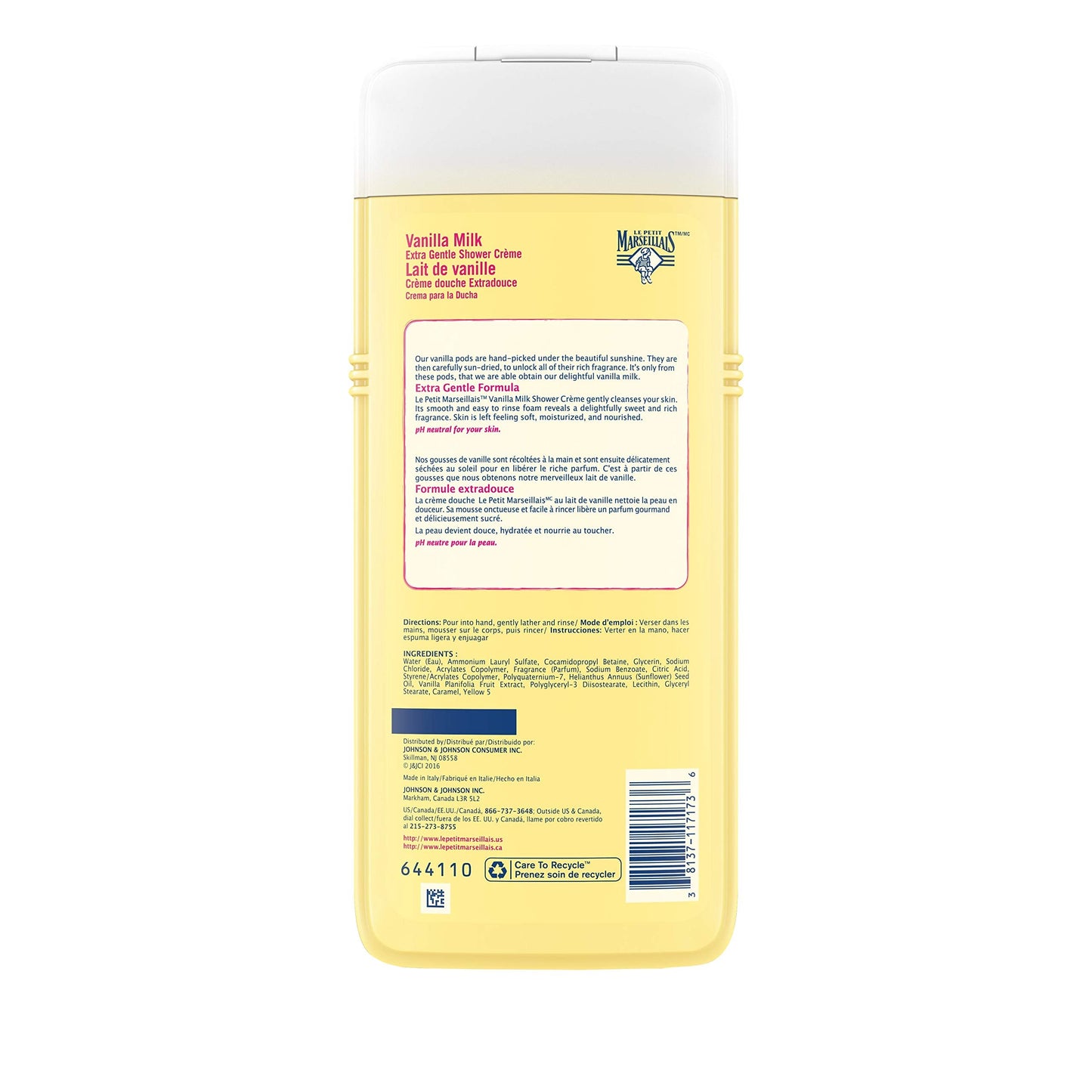 Le Petit Marseillais Extra Gentle Shower Cream, Vanilla Milk, 22 Fluid Ounce Beauty & Personal Care Le Petit Marseillais