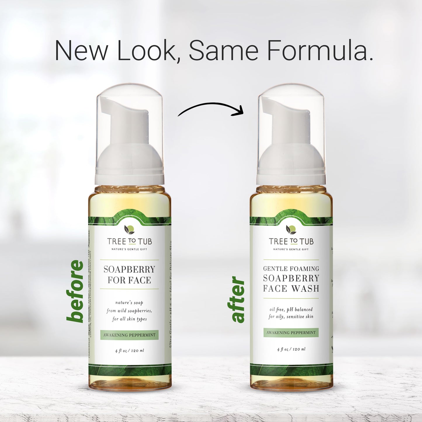 Tree to Tub Sensitive Skin Face Wash for Oily or Combination Skin - Gentle Tea Tree Face Cleanser for Women & Men, Oil Free Daily Foaming Facial Beauty & Personal Care Tree to Tub