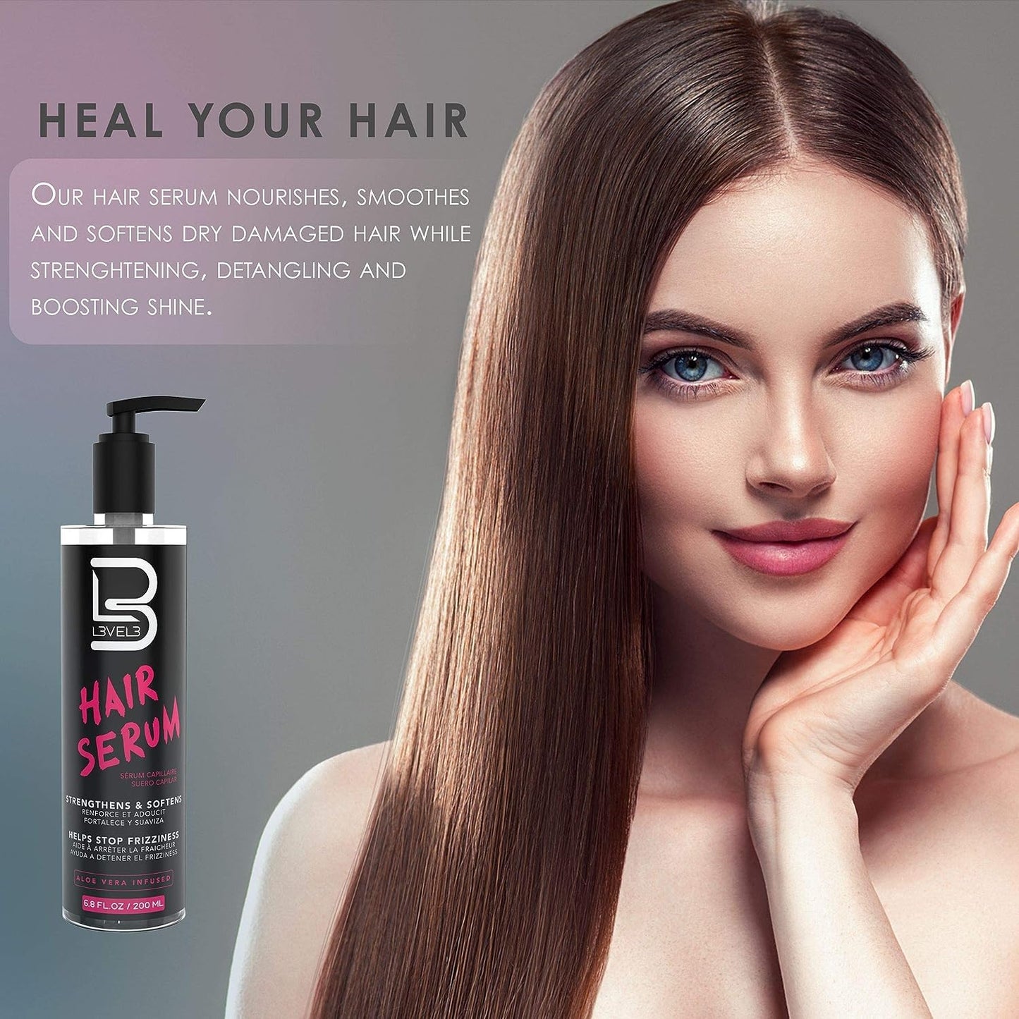 L3 Level 3 Hair Serum - Repairs your Damaged Hair - Softens and Smoothing - Level Three Hair Smoothing Serum Beauty & Personal Care L3