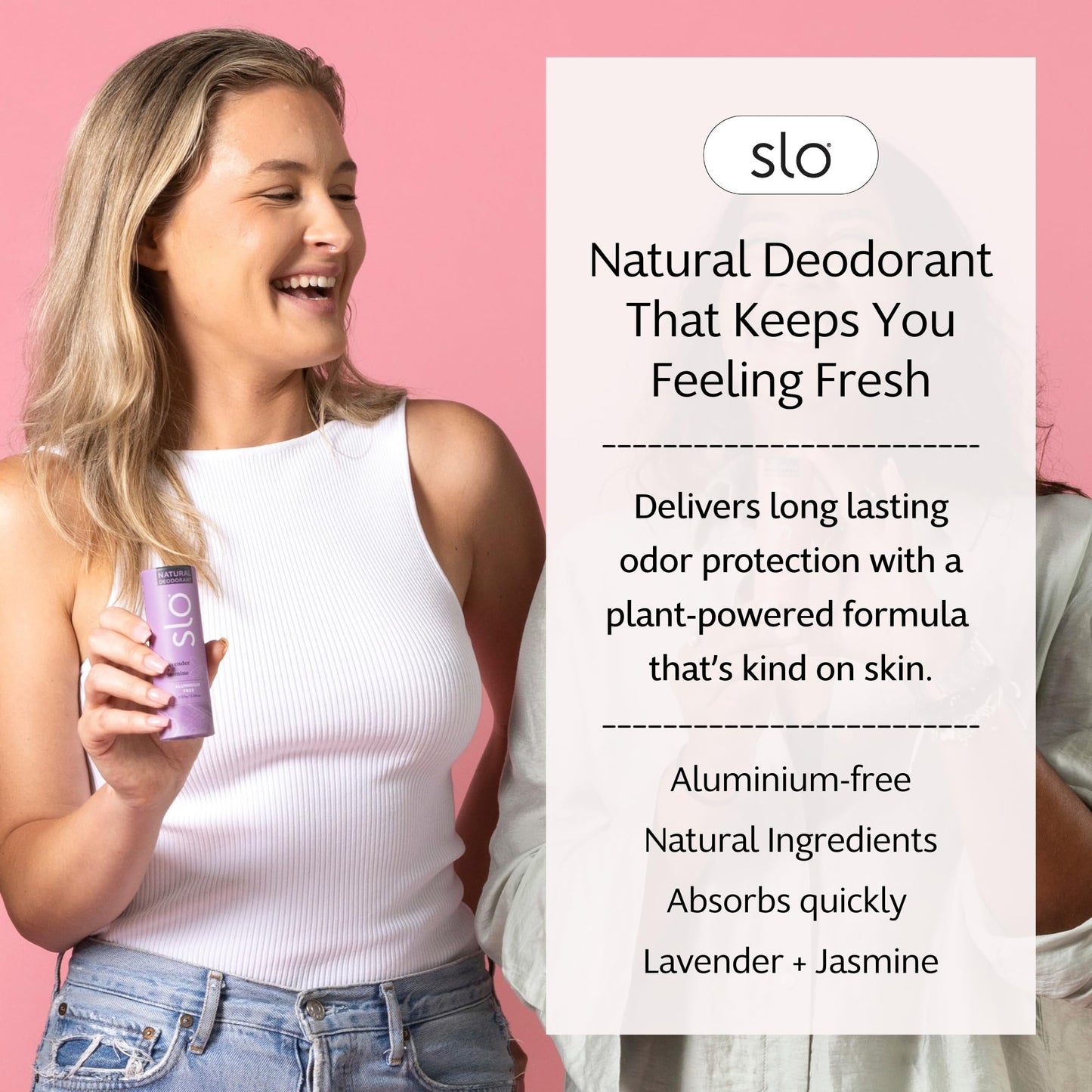 Slo Natural Deodorant - All Natural Ingredients - Aluminum Free Deodorant for Women - Vegan, Paraben and Cruelty Free - Paper Packaging - Lavender + Beauty and Personal Care Slo