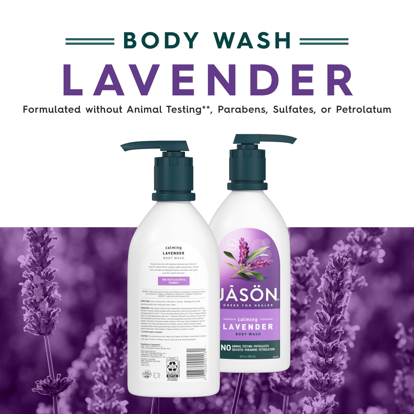 JASON Body Care: Pure Natural Body Wash, Calming Lavender 30 oz (5 pack) Beauty & Personal Care JASON