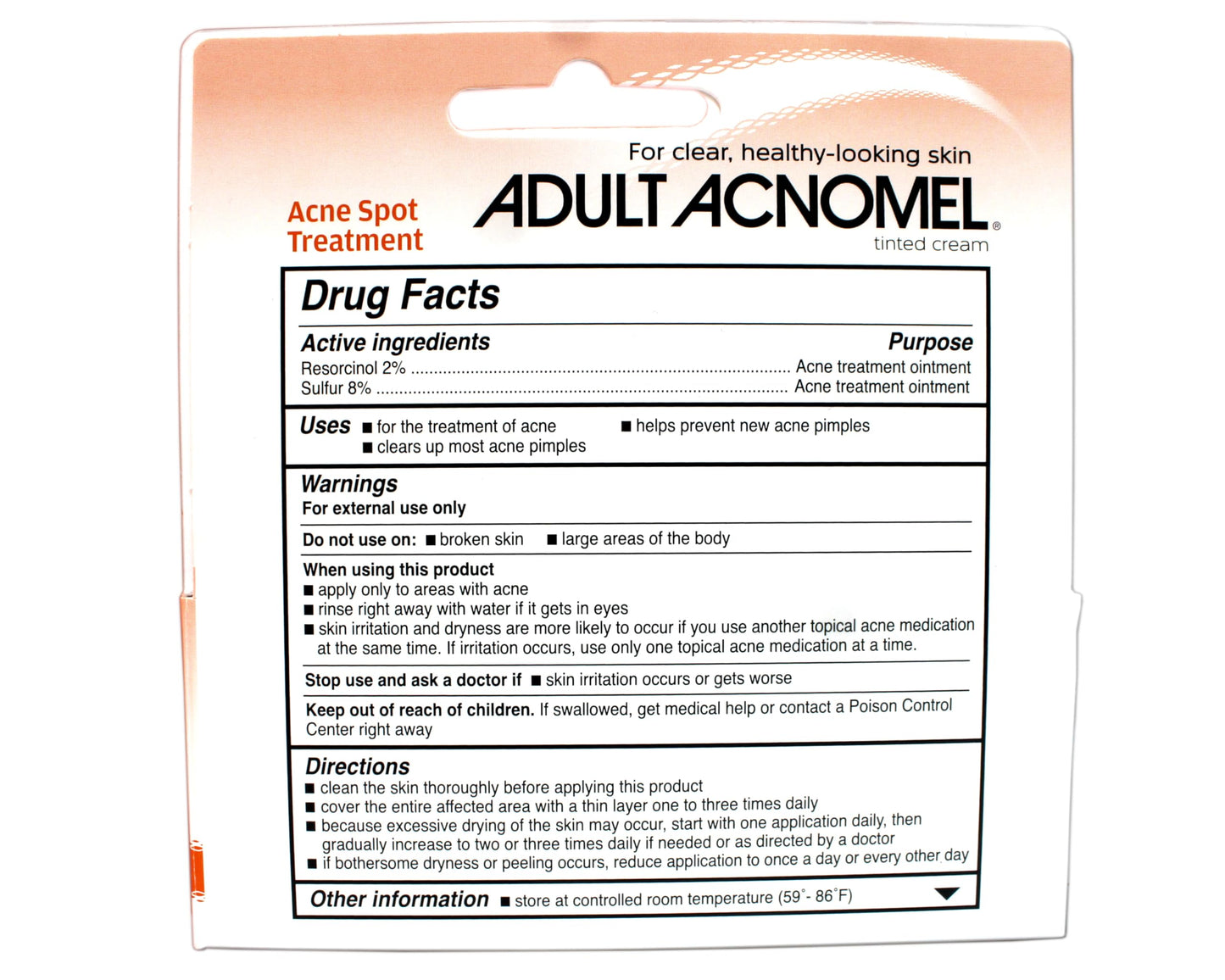 Adult Acnomel Acne Tinted Cream - 1.3 oz Beauty & Personal Care Adult Acnomel