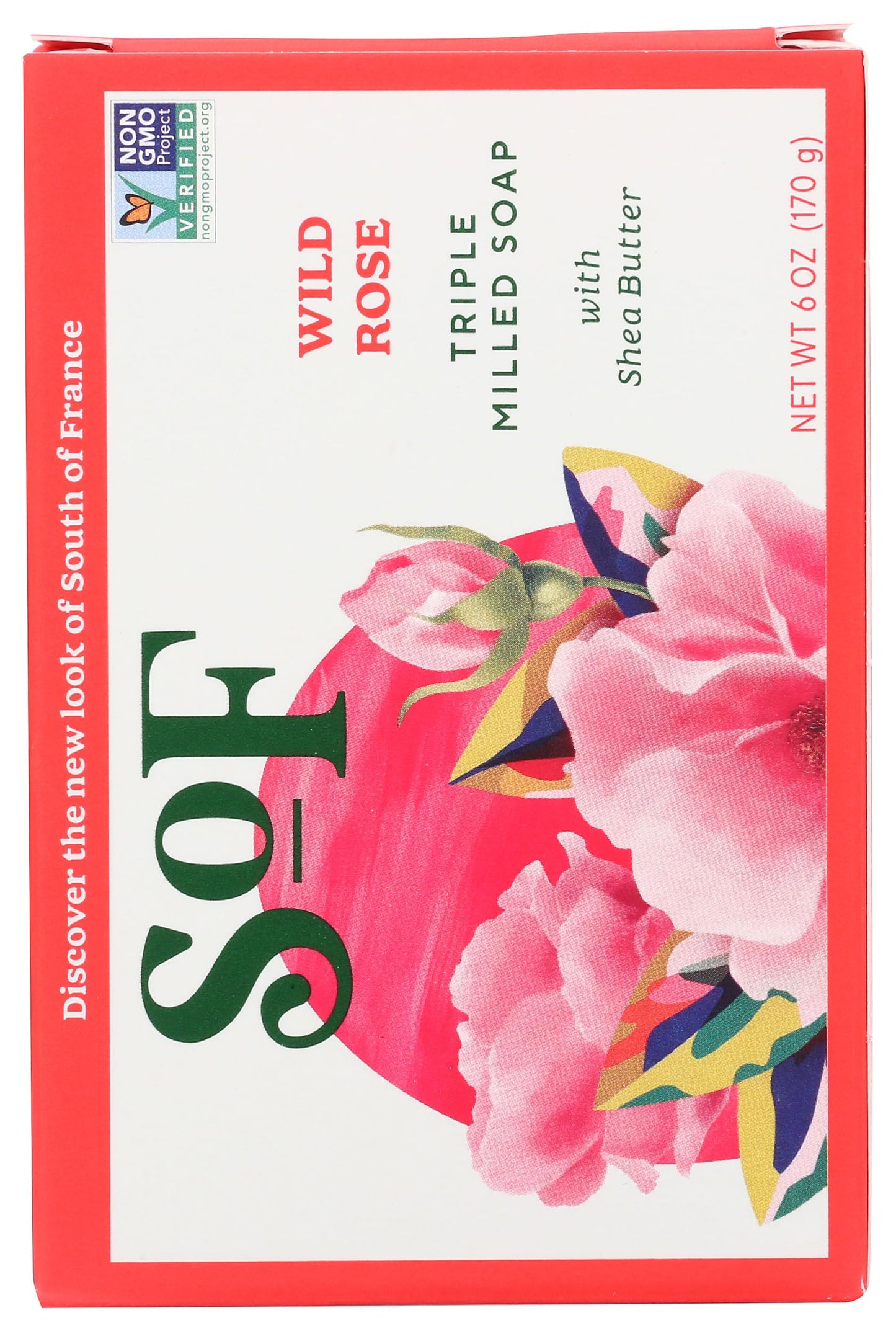 South Of France, Soap Bar Climbing Wild Rose, 6 Ounce Beauty & Personal Care South Of France