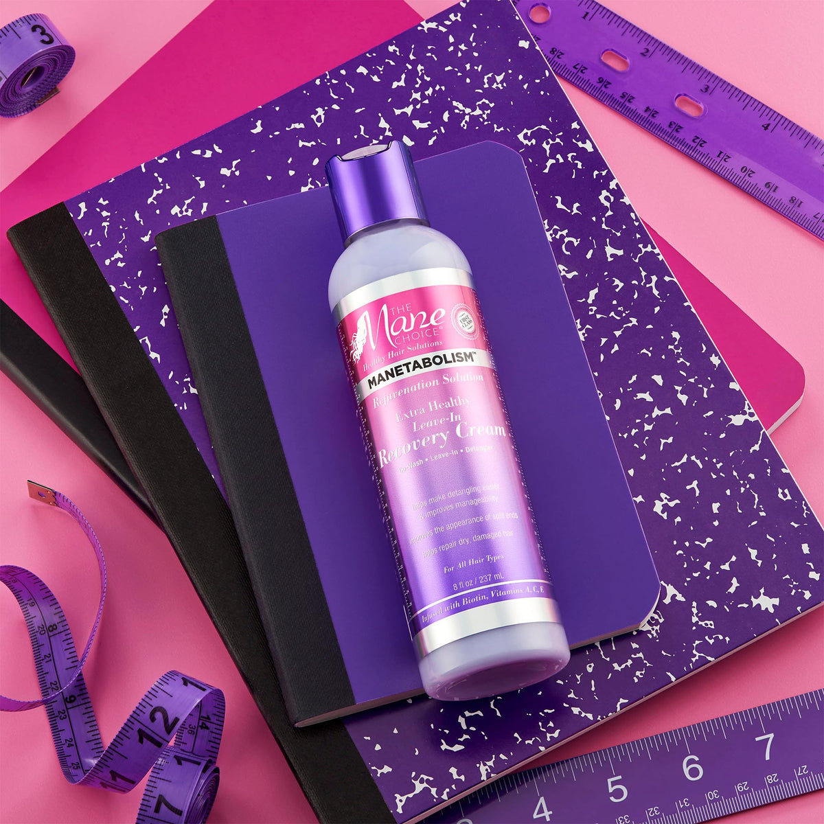 The Mane Choice Manetabolism Leave In Conditioner, 8 oz, Rejuvenation Solution Leave-In Recovery Hair Cream & Detangler with Biotin & Vitamins, Helps