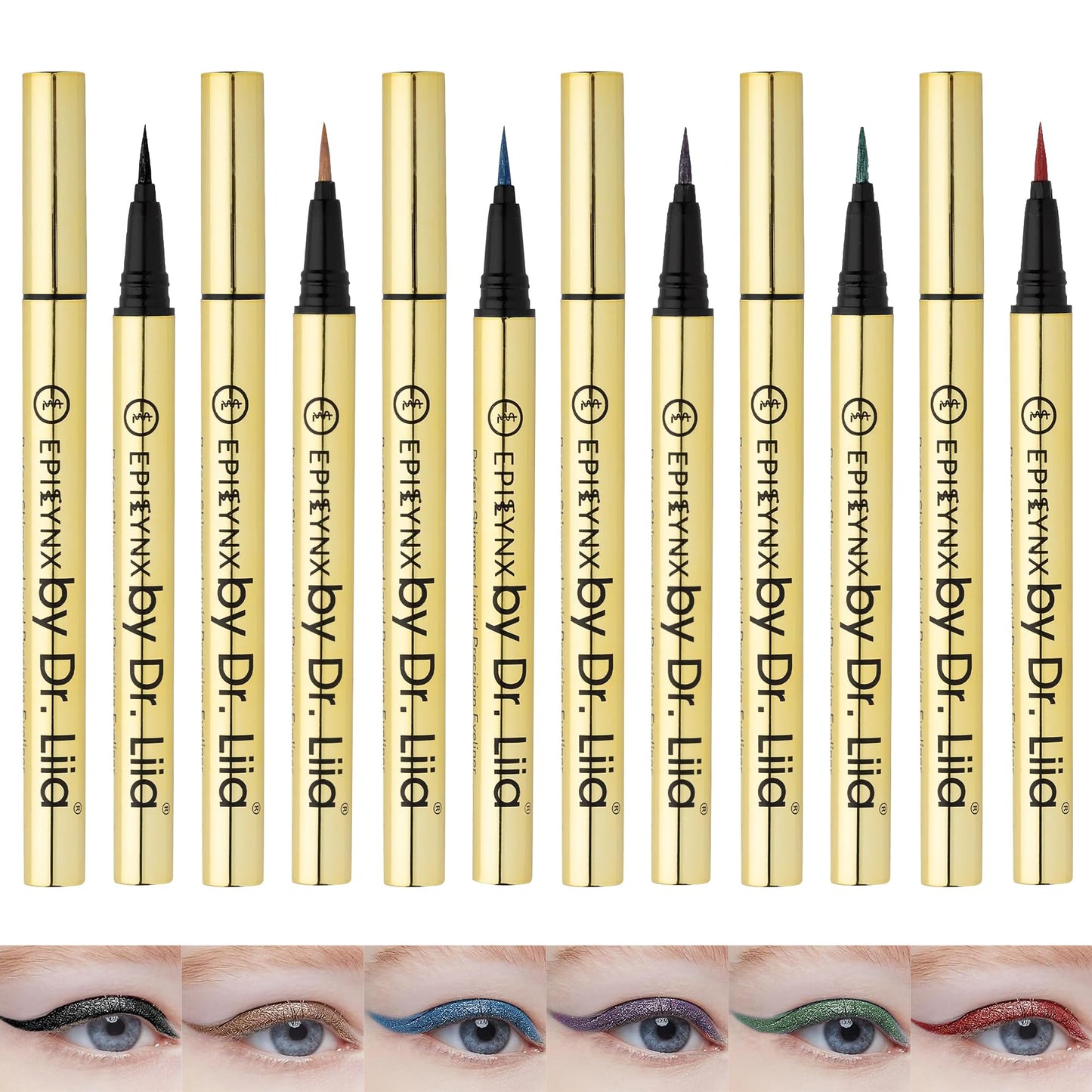 Liquid Eyeliner - Hypoallergenic Eyeliner with Fine Brush Tip, Long-Lasting Waterproof Eye Liner - Cruelty-Free, Vegan, Hypoallergenic, Gluten-Free Beauty & Personal Care EPILYNX