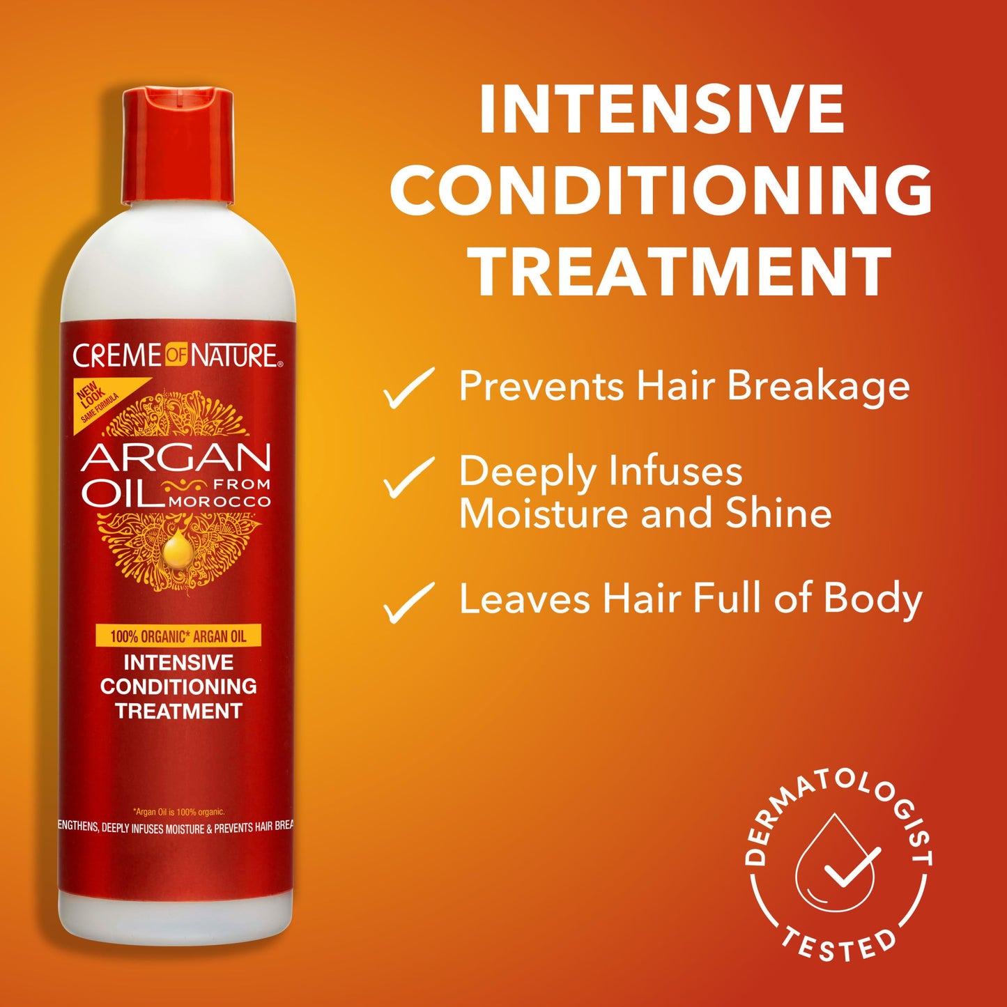 Creme of Nature Argan Oil from Morocco Sulfate-Free Moisture and Shine Shampoo and Intensive Conditioning Treatment Set, Hydrating Shine-Enhancing Beauty & Personal Care Creme of Nature