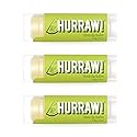 Hurraw! Lime Lip Balm, 3 Pack: Organic, Certified Vegan, Cruelty and Gluten Free. Non-GMO, 100% Natural Ingredients. Bee, Shea, Soy and Palm Free. Beauty & Personal Care HURRAW!