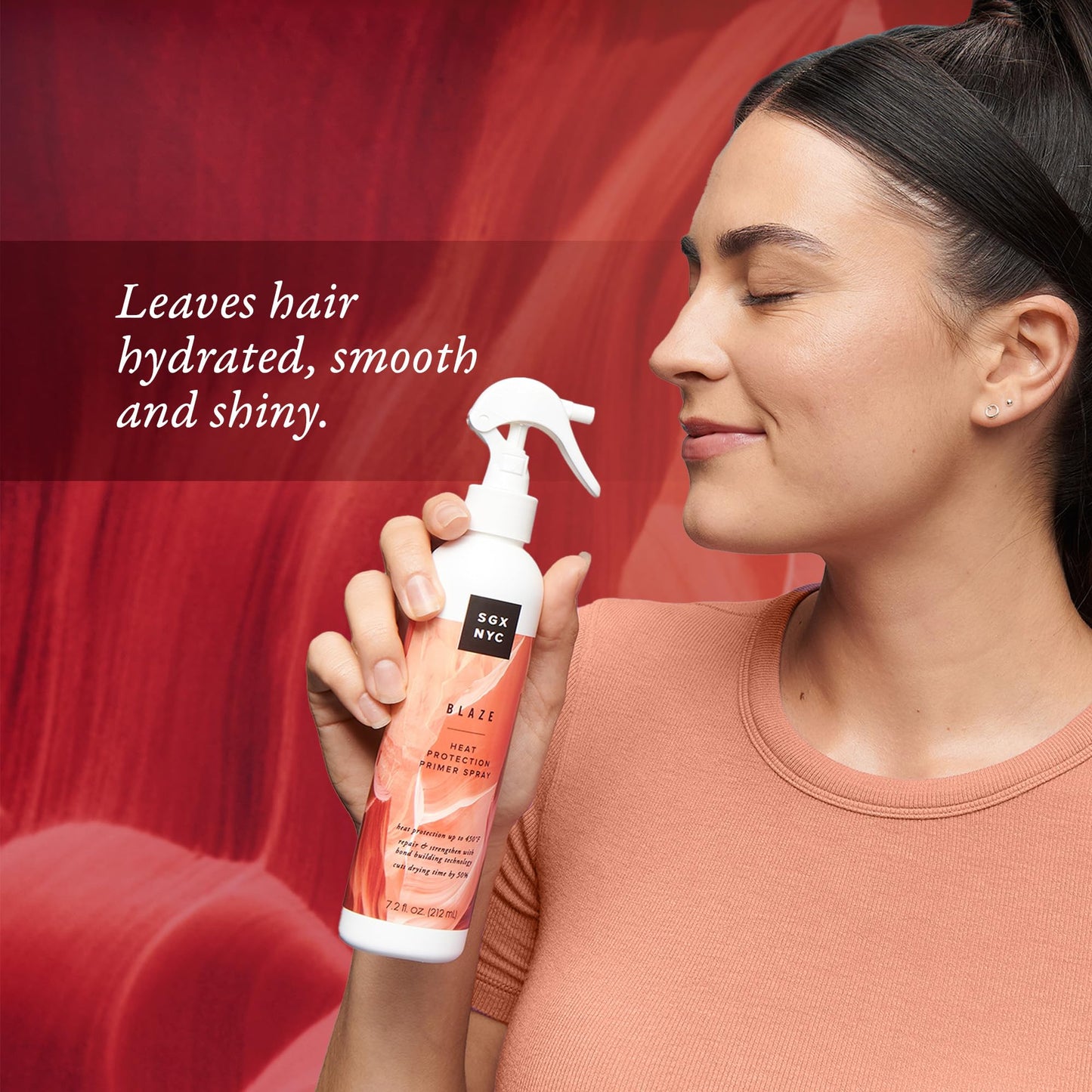 SGX NYC Blaze Heat Protection Primer Spray - Leave-In Heat Protection Spray for Hair - Infused with Ceramides - Revitalizes Damaged Hair - 2 pc Beauty & Personal Care SGX NYC