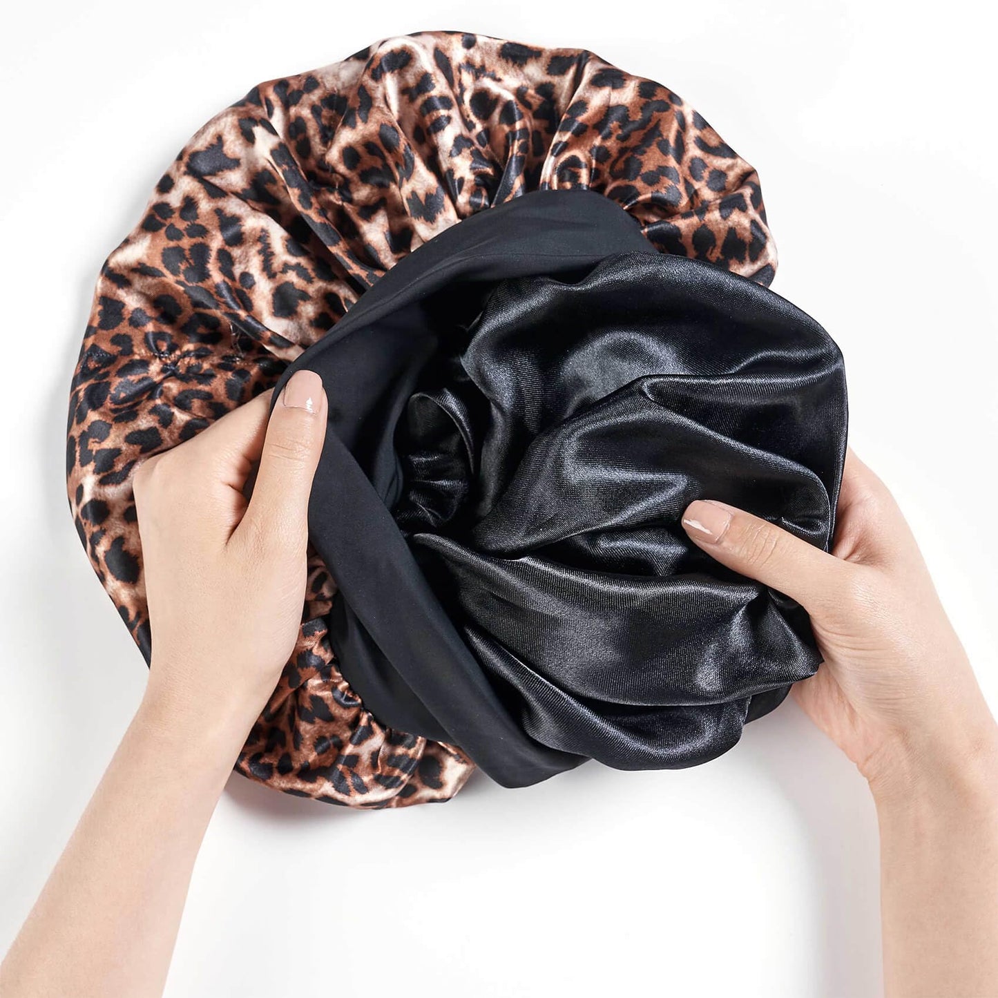 KISS Colors & Care Silky Satin Wide Edge Double Wear Cap XL,Leopard,Double Sided Reversible Design,Protects styles & Retains Beauty and Personal Care KISS COLORS & CARE