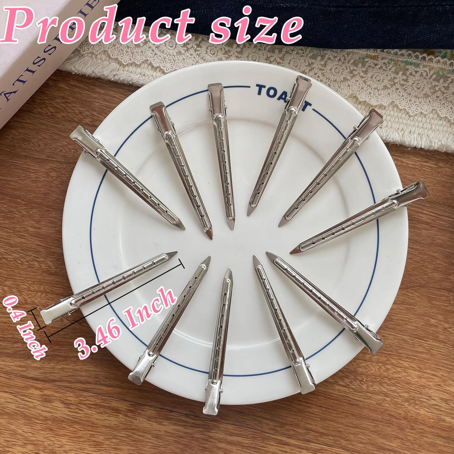 40 PCS 3.5 Inch Duck Billed Clips,Metal Alligator Curl Hair Clips with Holes for Styling, Coloring, Thick Hair Rollers, Salon Use,Alligator Clips Beauty and Personal Care Mythos
