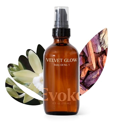 Plant Therapy Evoke Velvet Glow Body Oil 4 oz Ultra Hydrating & Quick Absorption for Silky Soft Skin, Enriched with Squalane, Argan, and Vitamin E Beauty & Personal Care Plant Therapy