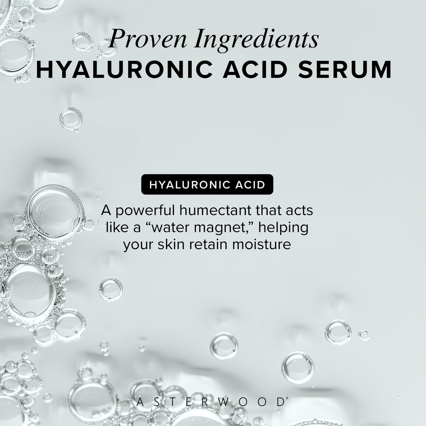 Asterwood Pure Hyaluronic Acid Serum for Face - Plumping, Anti-Aging, Hydrating - Fragrance-Free - 1 Fl Oz Beauty & Personal Care Asterwood