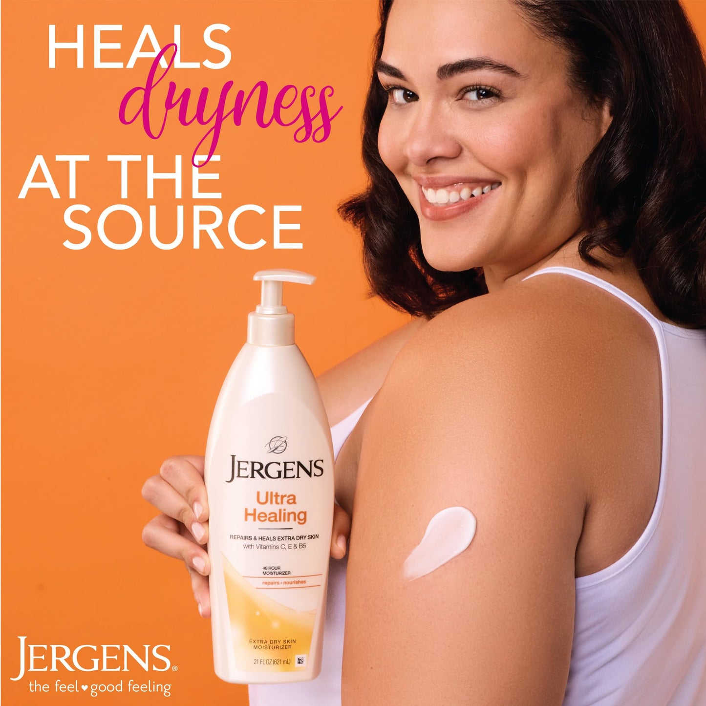 Jergens Ultra Healing Dry Skin Lotion, Hand and Body Moisturizer for Quick Absorption into Extra Dry Skin with Hydralucence Blend, Vitamins C, E Beauty & Personal Care Jergens