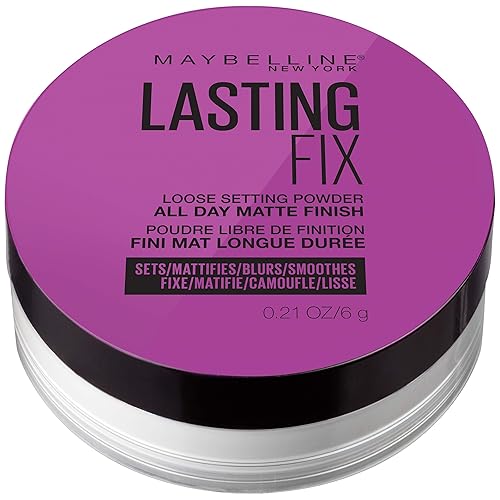 Maybelline Facestudio Lasting Fix Setting + Perfecting Loose Powder Makeup, All Day Matte Wear, Minimizes Shine, Sets Foundation Makeup, Translucent Beauty & Personal Care MAYBELLINE