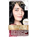 L'Oreal Paris Excellence Creme Permanent Hair Color, 1C Cool Black, 100 percent Gray Coverage Hair Dye, Pack of 1 Beauty & Personal Care L'Oreal Paris