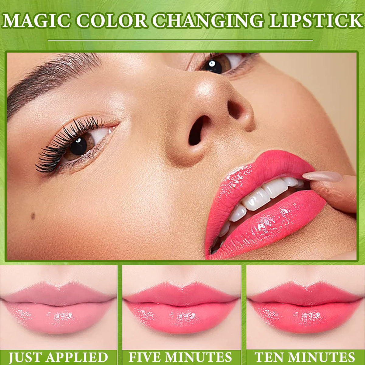 2 PCS Jelly Crystal Aloe Vera Lipstick,Magic Temperature PH Color Changing Lipstick Tinted Lip Balm Long Lasting Waterproof Nourishing Lip Gloss Lip Beauty & Personal Care WENJLYJ
