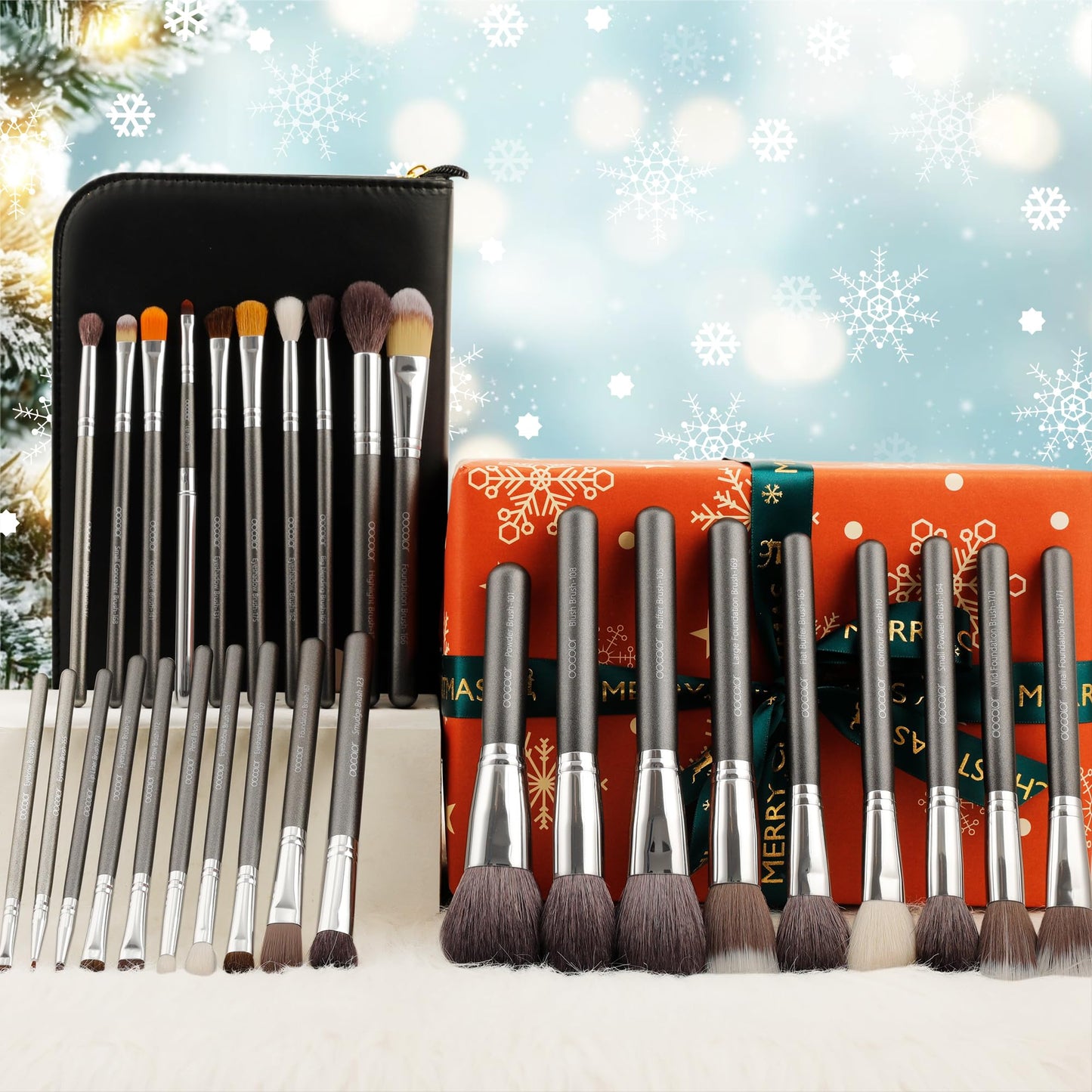 Docolor Professional Makeup Brush Set 29Pcs Makeup Brushes Valentines Day Gifts Premium Goat Synthetic Fiber Foundation Face Powder Blush Concealer Beauty & Personal Care docolor